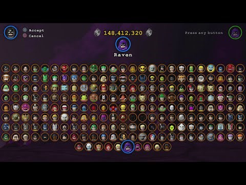 LEGO Batman 3 - All 217 Playable Characters Unlocked (ALL 9 DLC PACKS - Complete Grid)