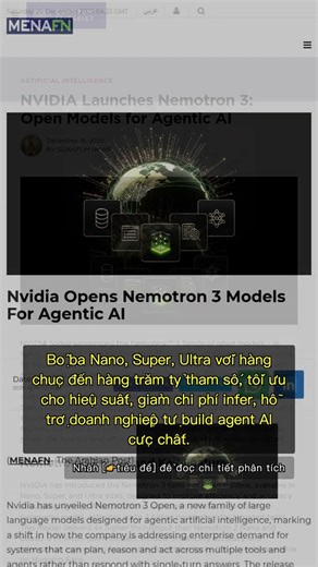 🧐👉 Nvidia tung Nemotron 3: AI mở, đa đại lý, hiệu suất cực mạnh #QixNewsAI
