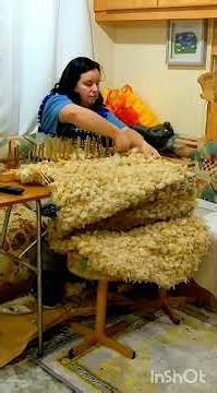 weaving wool rug #art #craft #creative #handmade #youtubeshorts #youtubeshort #diy #simple #homemade