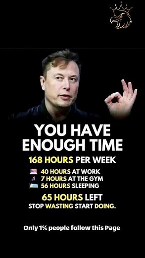 You Have Enough Time ⏰ Stop Wasting & Start Doing! 💪🔥#elonmusk