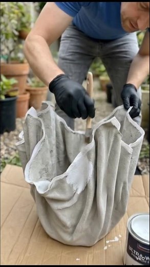Amazing DIY Cement Planter | Easy Flower Pot Making at Home | Garden Decoration Idea 🌹