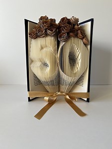 Best 50th, Birthday Gift, Gift for Couple, Golden Anniversary, Unique Book Art, 50 Sculpture, Paper Flowers, Book Lovers Gift, for Parents - Etsy