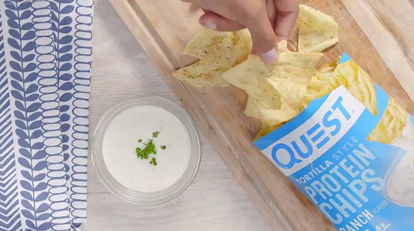 Quest Nutrition Tortilla Style Protein Chips, Ranch, Low Carb, Gluten Free, Baked, 1.1 Ounce (Pack of 8)