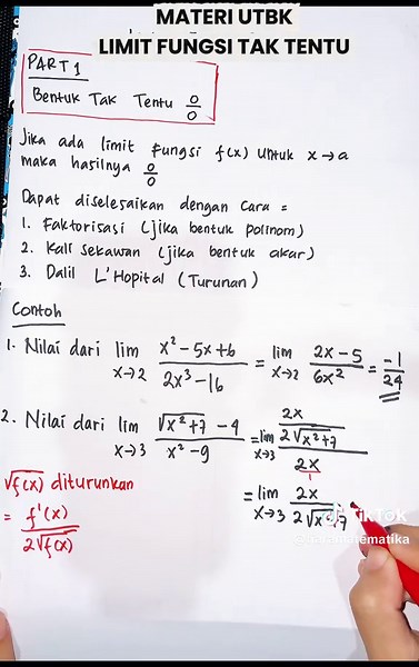 Pembahasan Limit Fungsi: Metode dan Contoh Soal