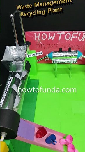 plastic waste management plant working model - shorts - howtofunda