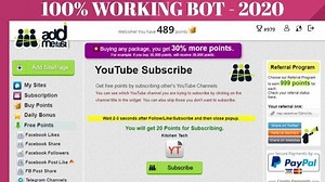 ADDMEFAST Youtube Subscriber Working Script to Get Unlimited Free Points