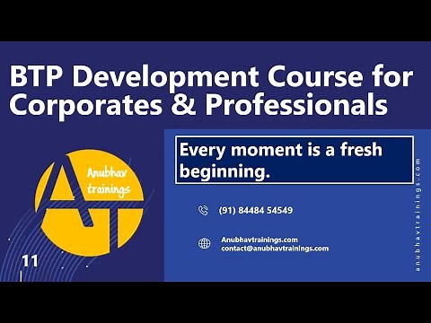 SAP BTP CAPM Professional Development Training | Corporate Training on BTP with HANA Cloud | CAPM