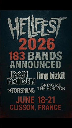 Hellfest 2026 Drops 183-Band Lineup | Iron Maiden, Bring Me The Horizon, Limp Bizkit & The Offspring