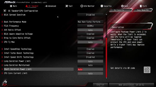 ASRock Z390 Phantom Gaming SLI/ac BIOS overview