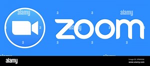 Vinnytsia, Ukraine - May 10, 2021: Zoom app logo icon isolated on blue background. Vector design for website design, mobile app, ui Stock Vector Image & Art - Alamy