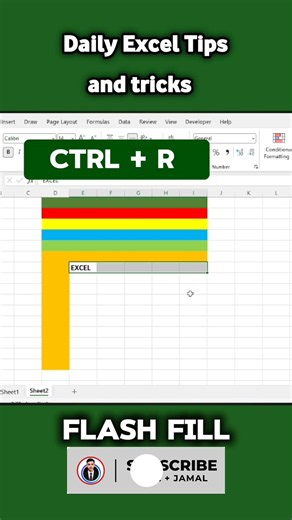 Excel Flash Fill in 20 Seconds! | Excel Tips & Tricks #shorts