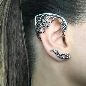 Elf Ears Gothic Earring, No Piercing Ear Cuff, Elf Earring, Single Ear Cuff, Ear Cuff,gothic Elf ,gothic Earring, Elf Jewelry Cuff Earring - Etsy