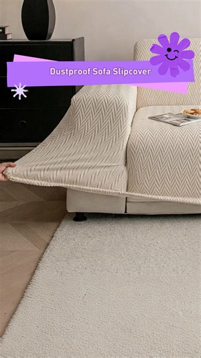 Solid Color Wave Pattern Sofa Cover, Soft Comfortable Breathable Sofa Slipcover, Dustproof Sofa Protector for Home Living Room Office #homeinteriors #affordablehomedecor #livingroomrugs #duvetcoverset #cushioncovers #livingroomrug #seatcover #premiumcashmerefeelrug #sofaslipcover #reclinersofas