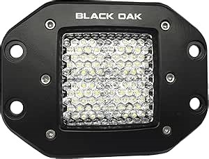 Black Oak LED Marine Flush Mount LED POD Light - 40w XM-L2 Diffused Optics, 120° Throw Pattern, Pro Series 3.0, IP69K, 3120 Lumens, Compact (Black Housing)