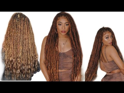 UPDATED HUMAN HAIR FAUX LOCS TUTORIAL | BLONDE HIGHLIGHTS LOCS | Teyana Taylor Locs
