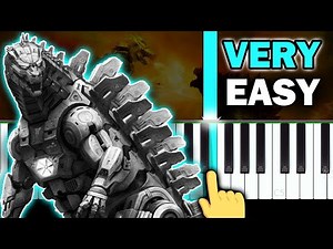 MECHAGODZILLA'S THEME - VERY EASY Piano tutorial