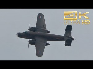 (4K) North American B-25N Mitchell flying Display at Sanicole AirShow 2021