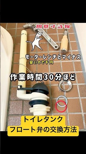 トイレの水が流れっぱなし/フロート弁の交換方法#shorts #job