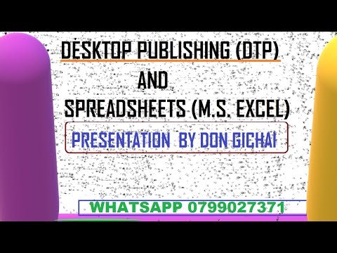 COMPUTER STUDIES PRACTICAL -Desktop Publishing DTP and Excel Quiz Covered Step by Step