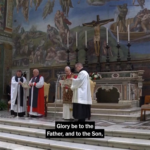 King Charles III prayed with Pope Leo XIV in the Sistine Chapel on Thursday, marking the first time in modern history that the leaders of the Anglican and Catholic churches prayed together. Read more: https://nyti.ms/4oupunJ | The New York Times
