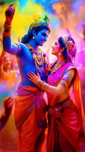 Celebrate the divine festival of colors with Radha Krishna Holi Special Bhajan! {Radha Krishna}☺️🎊