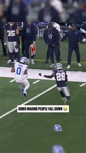 Gibbs breaking people's ankles #shorts #nfl #shortsfeed #football #dallascowboys #lions