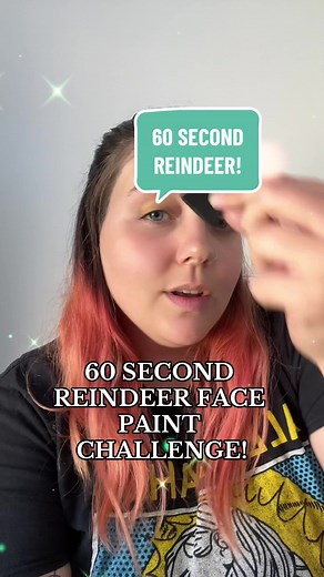 60 Second Reindeer Face Paint Challenge!