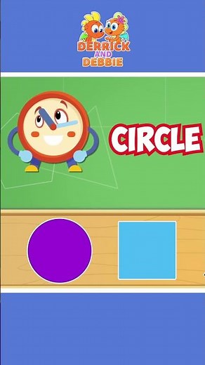 What Shape Is a Clock? ⏰#shorts #learnshapesforkids #kidseducation #derrickanddebbie