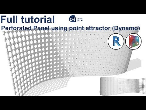 (Full Tutorial) Perforated panel using point attractor using Dynamo in Revit