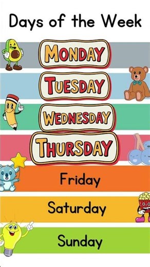 Learn the 7 Days of the Week in 15 Seconds! ⏱️#shorts