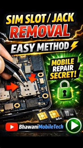 SIM Slot / Jack Removal Easy Method ⚡ Mobile Repair Secret #shorts #viral #bhawanimobiletech