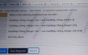 10Python 10DBM510Java ScriptCoding2Aptitude15Logical R... | Filo