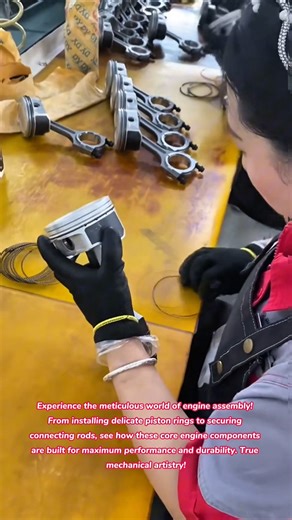 Precision Power! 🏎️⚙️ Inside a Modern Piston Assembly Line #engine #car #bike #factory #automobile