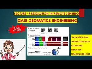 Lecture 5 - Resolution in remote Sensing |GATE GEOMATICS ENGINEERING TUTORIAL | #GATE #GEOMATICS