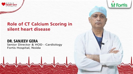 Fortis Healthcare on Instagram: "CT Calcium Scoring is a simple, non-invasive scan that detects calcium deposits in the coronary arteries, which may indicate early or “silent” heart disease. Even without symptoms, a high calcium score can reveal underlying plaque build-up, helping doctors assess your risk of heart attack and guide preventive measures. Here's Dr. Sanjeev Gera, Director and HOD, Cardiology, Fortis Hospital, Noida, providing further information on this important topic. #FortisHealt