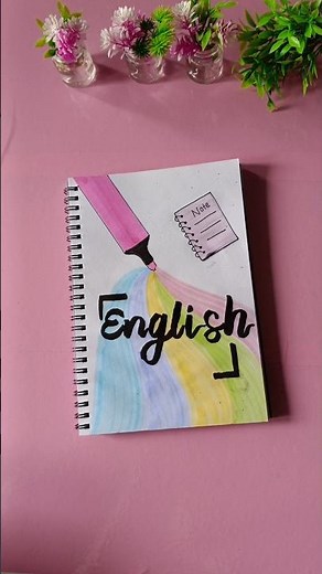 Creative English front page design idea🌷🌸🌷 #frontpage #coverpage #shorts