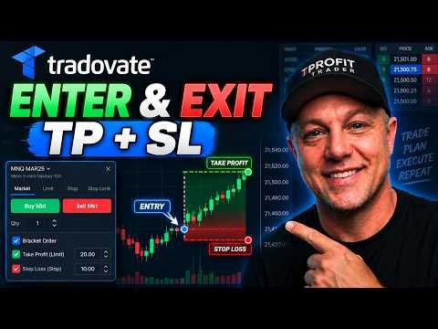 Tradovate Tutorial How To Enter & Exit Trades + Set TP & SL