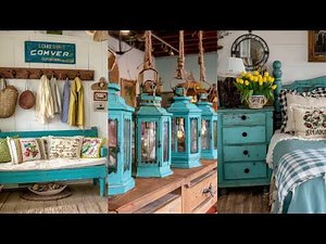 Blue Rustic Decor | Vintage Charming Farmhouse Style #2