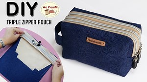 18K views · 1K reactions | How to make a triple zipper pouch bag....