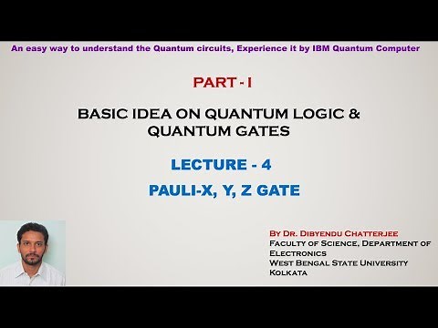 Understanding of Quantum Circuits- Lecture 4: Pauli X, Y, Z gates