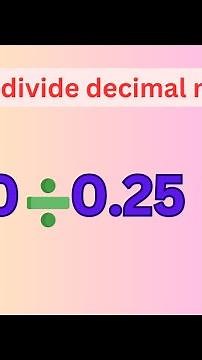How To Divide Decimal Numbers #division #maths #math #mathematics #mathematic