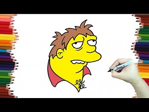 HOW TO DRAW BARNEY FROM THE SIMPSON STEP BY STEP