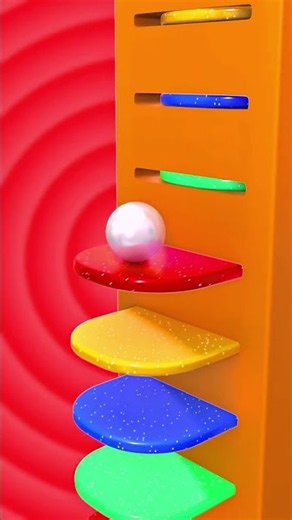 Endless Ball Drop 🔴🔵🟡 | Satisfying Infinite Loop | #3danimation #perfectloop #loopvideo #balldrop