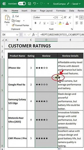 How to Create a Dynamic Star Rating in Excel (So Easy!) 🌟