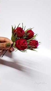 DIY crepe Roses 🌹|How to make paper Roses #shorts #diy