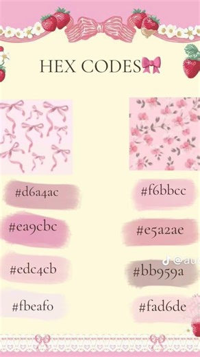 Dti color hex codes part 2 ☆