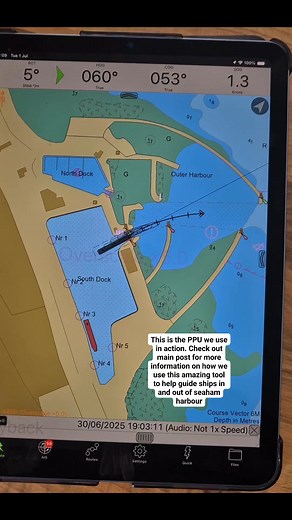 Our PPU used in conjunction with SEAiq. Really accurate Electronic navigational aids. TRENZ @seaiq @marinepilot | Seaham Harbour Pilots