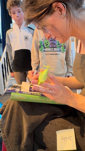 Dr Jess French explored the wonderful world of bugs with a room full with insect lovers. Each time she asked a question about her brilliant selection of remarkable bugs, a sea of hands went up and a young expert would know the answer. This was a fantastic chance to get really close to some live creatures, including a millipede, a praying mantis and the glow-in-the-dark shed skin of a scorpion. A group of lucky volunteers got to go on stage and demonstrate how different insects’ mouth parts work.