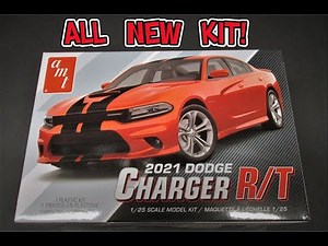 FIRST LOOK AMT 2021 Dodge Charger R/T Hemi 1/25 Scale Model Kit Review Unboxing ALL NEW TOOLING