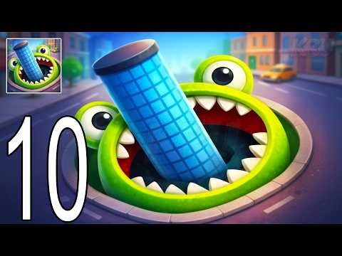 Hole.io Gameplay Walkthrough Part 10 - Satisfying Destruction! (iOS & Android)